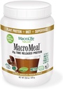 MacroLife Naturals MacroMeal Vegan Chocolate Protein Powder Superfood Greens Probióticos + Fibra, Immune Energy Digestive Daily Essentials for Women &amp; Men Gluten-Free - 23.8oz (15 Servings) Chocolate