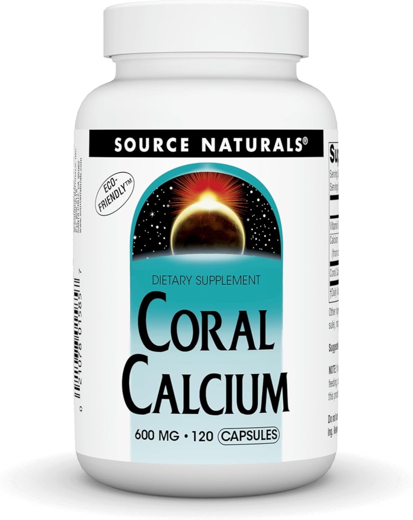 Fuente Naturales Coral Calcio - 600mg - 120 Capsules