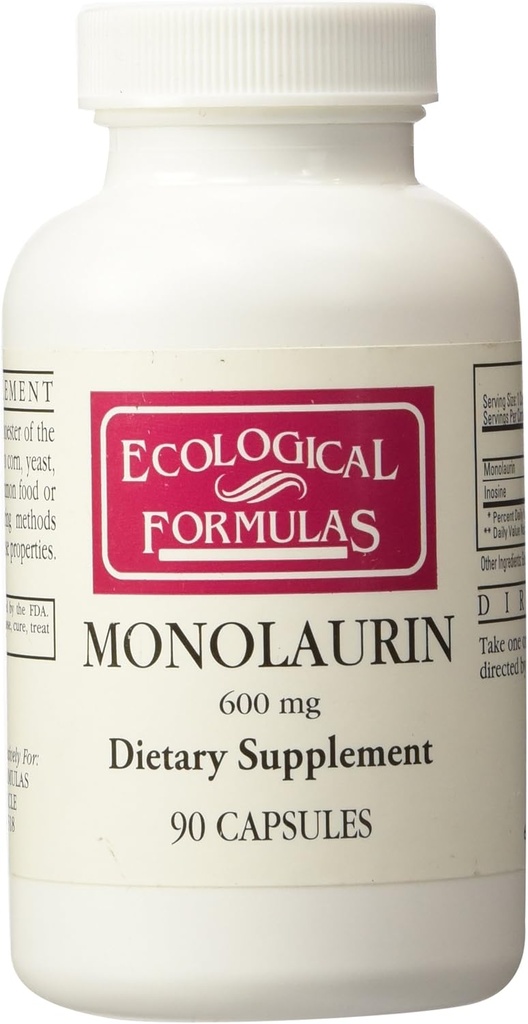 Formulas ecológicas Monolaurin 600mg 90 cápsulas