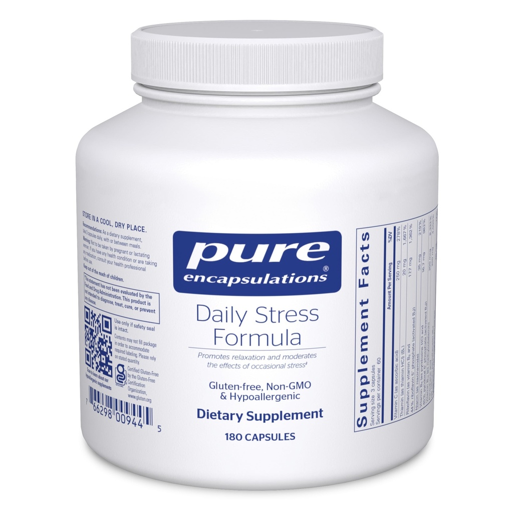 Pure Encapsulations Daily Stress Fórmula tóxica promueve la relajación y los moderados Los efectos de la tensión ocasional* sometida 180 Capsules