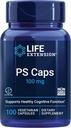Life Extension PS Caps, fosphatidylserine, for Cognitive Performance, Gluten-Free, Non-GMO, Vegetarian, 100 cápsulas