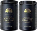 Carbón de carbón orgánico Charcoal Activado Natural, Vegan, Orgánico, GMO Gratis - Botella grande 25 oz Polvo - 2pack