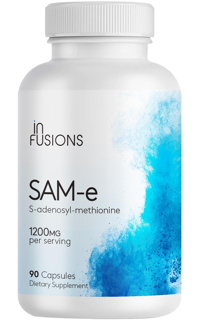 Infusiones Maximum Strength Pure SAM-e 1200mg 90 cápsulas vegetales (S-adensoyl-metionina)