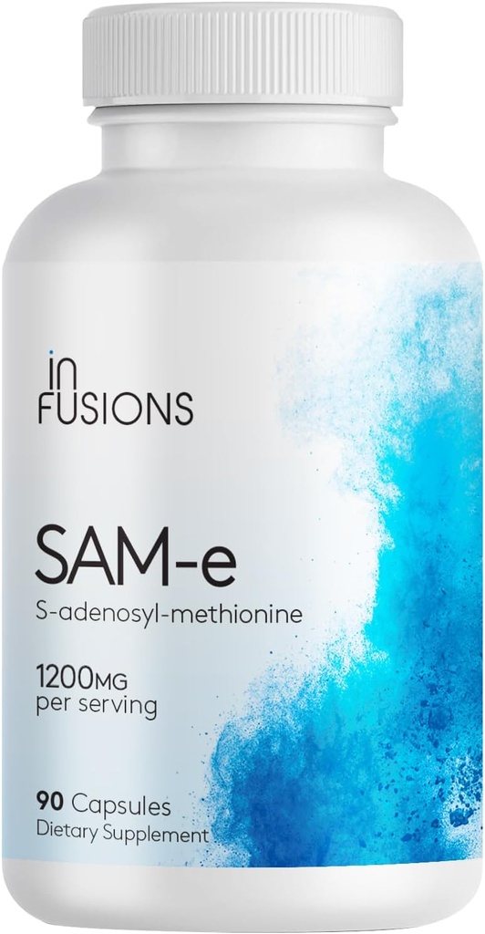 Infusiones Maximum Strength Pure SAM-e 1200mg 90 cápsulas vegetales (S-adensoyl-metionina)