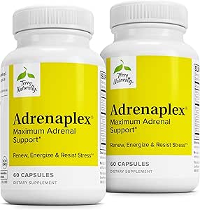 Terry Naturalmente Adrenaplex - Complemento de Función Adrenal de Groenlandia - Soporte Glandular con Vitaminas C & B6 - Apoyos Función Adrenal Saludable - Mantener fuera del alcance de los niños - 60 cápsulas (Pack de 2)