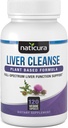 Liver Cleanse Plant-Based Fórmula - Suplemento Vegan Full-Spectrum con Leche Esteto, Vitamina C y Zinc para Función de Hígado y Soporte Inmunitario - 120 Capsules - No Filleres o GMO