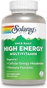SOLARAY Once Daily High Energy Multivitamin for Women and Men - Energy Supplements - Immune Support w/Vitamin C, A, D and E, Vitamin B Complex, Trace Minerals, 60-Day Guarantee, 120 Serv, 120 VegCaps