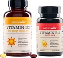 NatureWise Vitamina D3 2000iu 360 Conde y Vitamina B12 1000mcg 60 Softgels for Energy, Immune Support and Healthy Muscle Function