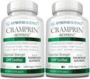 Cramprina de ciencia aprobada - Magnesio de alta absorción, Complejo de vitamina B, BioPerina - 6 meses de suministro - 2 botellas - Vegan