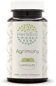HerbEra Agrimony 60 cápsulas, 400 mg, Agrimony (Agrimonia Eupatoria) Herb seco (60 cápsulas)