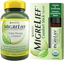 MigreLief Migraine Combo para adultos y adolescentes - Suplemento diario y aceites esenciales Roll-On