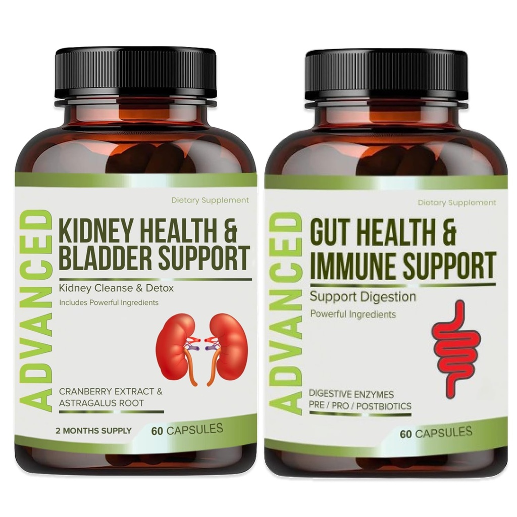Kidney Cleanse Detox &amp; Repair and Bladder Support- Kidney Support Supplement for Kidney Restore With Chanca Piedra,Cranberry, Juniper Berries for Kidney Detox and Bladder Health.60 Day Supply