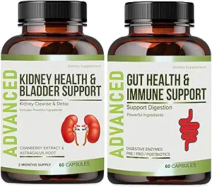 Kidney Cleanse Detox &amp; Repair and Bladder Support- Kidney Support Supplement for Kidney Restore With Chanca Piedra,Cranberry, Juniper Berries for Kidney Detox and Bladder Health.60 Day Supply