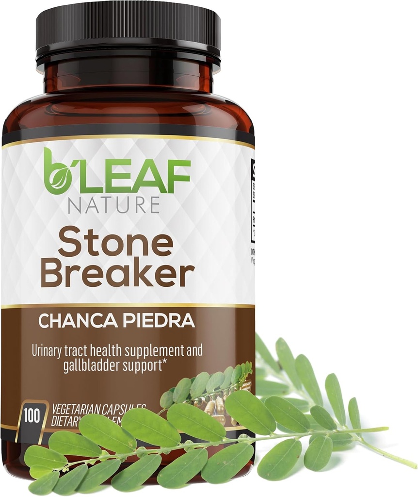 B’Leaf Nature Chanca Piedra Stone Breaker, 100 capsules, 1000mg – Tradicional Herbal Kidney Support – Non-GMO, Vegan, Gluten-Free Urinary Tract &amp; Liver Wellness