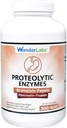 Wonder Laboratories Proteolytic Enzymes ← Bromelain Papain Pancreatin Trypsin 550 mg Total con Amylase estandarizada, Lipase y Protease, 300 Tablets