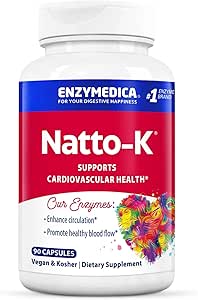 Enzymedica, Natto-K, Enzyme Support, 90 cápsulas