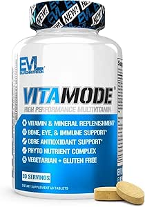 EVL Advanced Daily Multivitamin - Multivitamínico para Hombres con Minerales Esenciales Complejo de Fitonutrientes y VitaMode Active Mens Vitaminas para Energía con Lycopene para Bono Musculo y Soporte Inmunitario