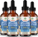 2000MG Liposomal Glutathione Liquid, 98% Absorción, Forma activa L-Glutathione Suplemento, Vegan Friendly, Poderoso Complejo Antioxidante para Sistema Inmuno, Defensa del envejecimiento, Detox,8 FL.OZ