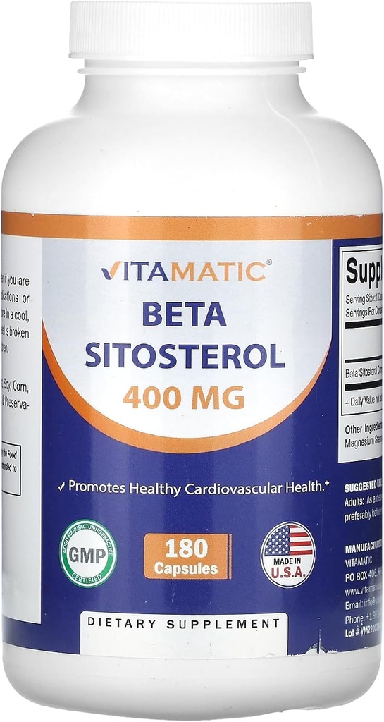 Vitamatic Beta SItosterol 400 mg 180 cápsulas