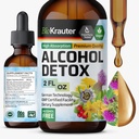 BIO KRAUTER Alcohol Detox Tintura - Liver Cleanse & Detox Formula - Milk Thistle " Dandelion - Liver Support Liquid Extract - Alcohol y azúcar gratis - Vegan Drops 2 Fl.Oz.