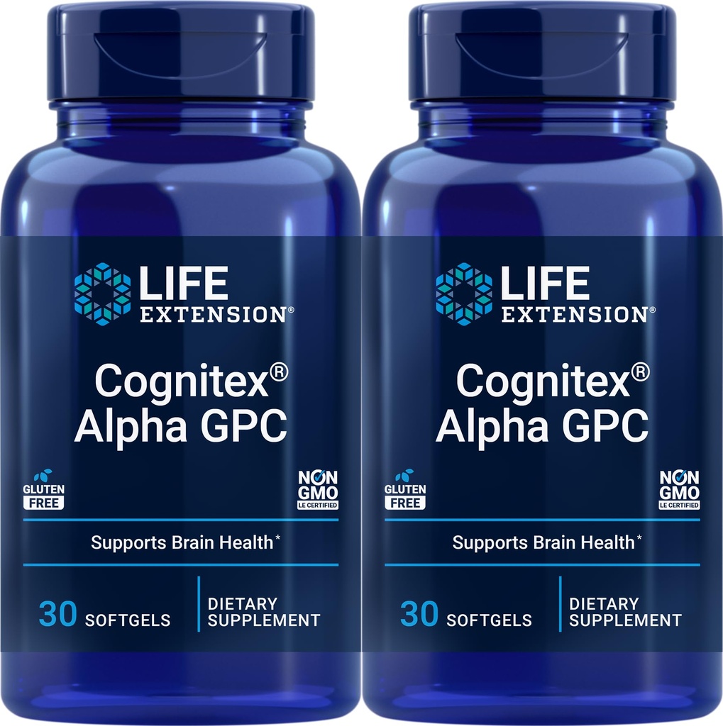 Cognitex Alpha GPC, 30 Softgels (Pack of 2)
