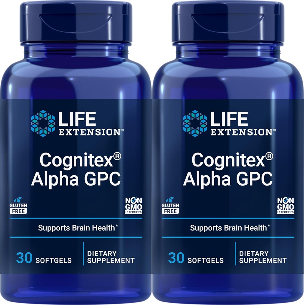 Cognitex Alpha GPC, 30 Softgels (Pack of 2)