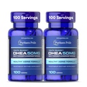 La Guardia Juvenil Pride de Puritan DHEA para Mujeres y Hombres 50 mg, Suplemento dietético para el envejecimiento saludable, 3 meses de suministro, 100 tabletas, 2 paquete