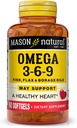 Masón Natural Omega 3-6-9 con pescado, Flaxseed, & Borage Oils, 60 Softgels