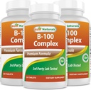 Mejores Naturales B 100 Complejo 120 Tabletas (B Complejo Vitaminas) (120 Cuenta (Pack of 3))