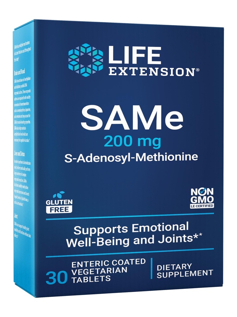 Life Extension Same, Mood, Joint " Liver Support, Gluten-Free, Non-GMO, Vegetarian, 30 Tablets