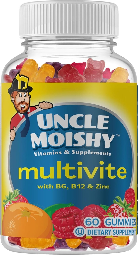 AEE SIXNE Tío Moishy Kosher Niños Multi-Vitamin Mineral Jellies con Choline 60 Jellies