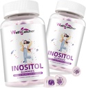 Inositol Gummies Myo-Inositol & D-Chiro Inositol Ideal 40:1 Ratio Inositol Suplemento con Omega-3 Vitamina D3 Apoyos Ciclo de Ovulación Saludable Regularidad Grape Flavor 2 Packs