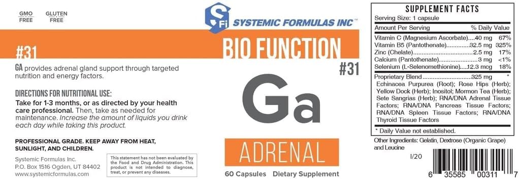 Formulas sistémicas: #31 - Ga - Adrenal