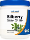 Nutricost Bilberry Powder 250 gramos - Gluten Free and Non-GMO
