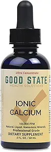 Good State Liquid Ionic Calcium Ultra Concentrate - 10 Drops Equals 50 Mg - 100 Servings Por Bottle 1.6fl. oz