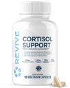 Revive MD Cortisol Manager, 90 Vegetarian Capsules - Cortisol Supplement w/Magnesium & L-Theanine Support Health, Focus, Energy, Fatigue, & Adrenal Gland Function - Vegan & Gluten-Free (30 Servings)