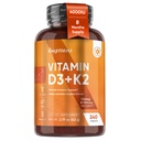 WeightWorld Vitamin D3 K2-240 Vegan Tablets (8 Months Supply) - Vitamina D3 4000 UI (100mcg) & Vitamina K2 (MK7) (125mcg) - Suplemento de vitamina D para Hombres Mujer - Sin gluten