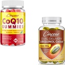 Ubiquinol CoQ10 600 MG 60 Softgels Bundle con CoQ10 Gummies 400 MG 60 Cuenta