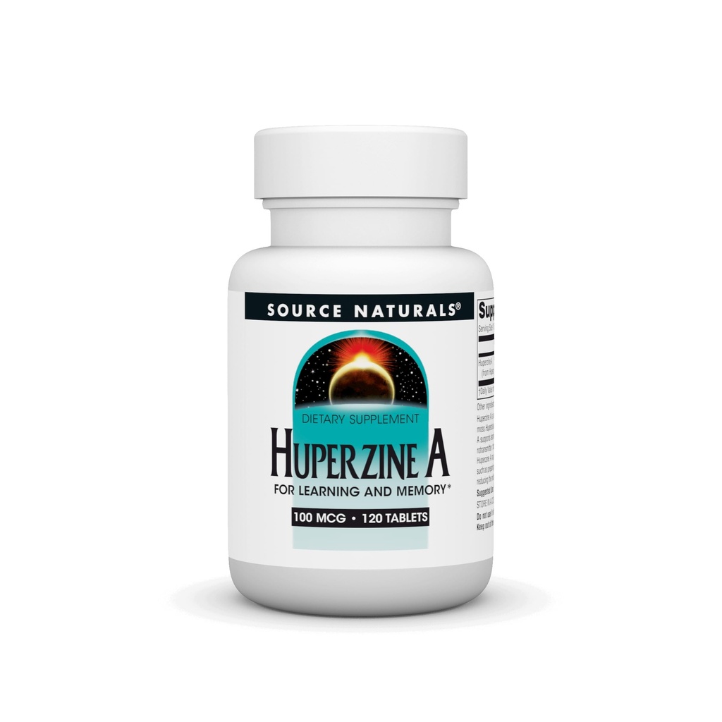 Fuente Naturales Huperzine A, para el aprendizaje y la memoria*, 100mcg - 120 Tablets