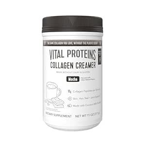 Vital Proteínas Collagen Peptides Polvo - Cremador de café Mocha para el cabello, Skin & Nails Soporte, 11.2 Oz