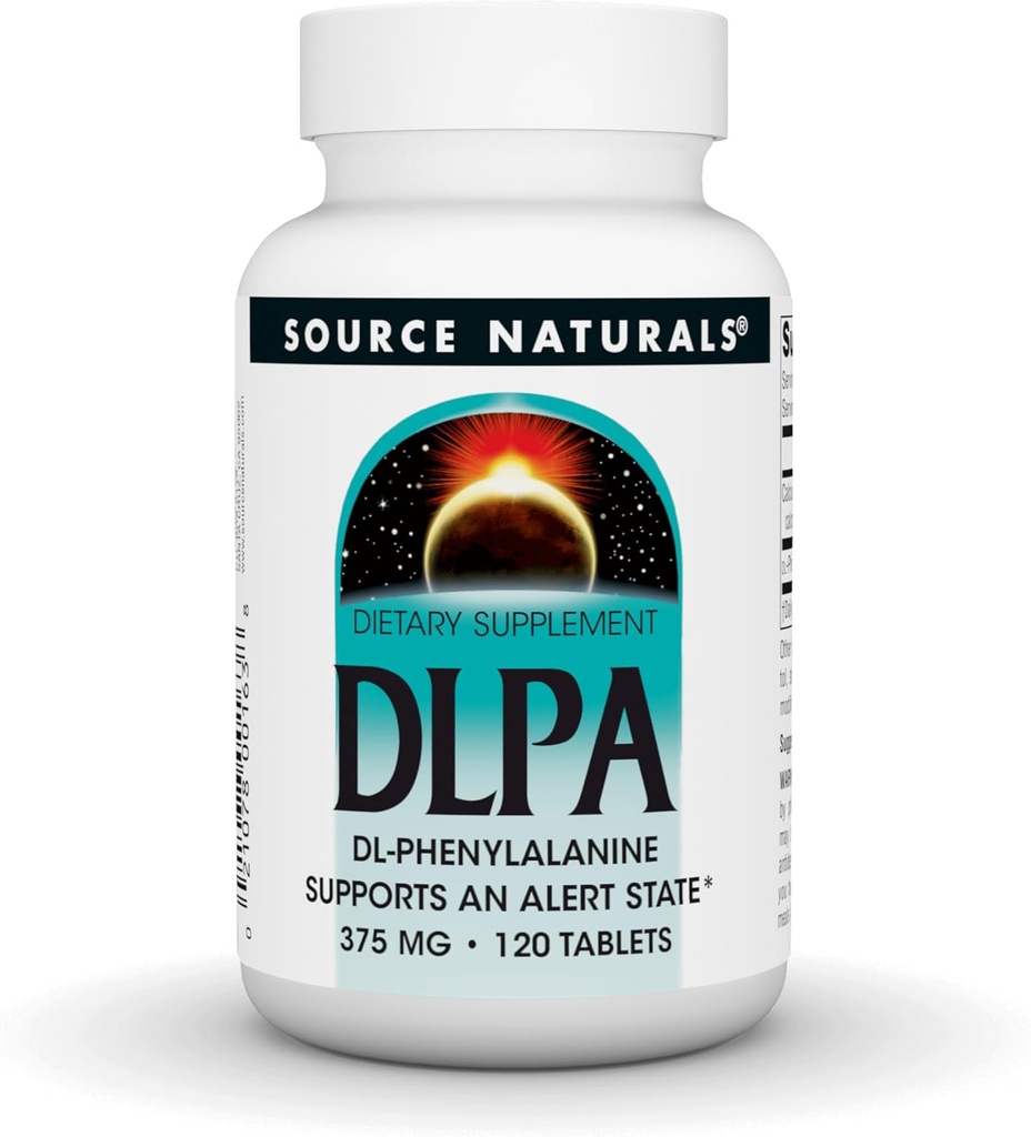 Fuente Naturals DLPA DL-Phenylalanine, Admite un Estado de Alerta* - 375 mg -120 Tabletas