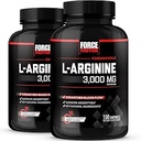Factor de fuerza L-Arginina, Suplemento de óxido nítrico con BioPerine para ayudar a construir músculo &amp; soportar más fuerte flujo de sangre, circulación, entrega de nutrientes, " bombas, L-Arginina 3000mg, 150 Conde (Pack de 2)