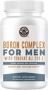 Suplemento de Borón para hombres con Tongkat Ali - Vitamina D3, Zinc Picolinate 30mg, Longjack Tongkat Ali para hombres - Citrate de hierro 10 mg para la salud de los hombres - No GMO, Gluten Gratis, No Allergens - 60 Conde