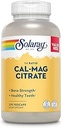 Solaray Calcium Magnesium Citrate 1000mg 1:1 Ratio, Bone Strength Suplemento, Muscle, Nerve y Bone Health Support, Chelated for High Absorption, 60-Day Guarantee, 45 Servings, 270 VegCaps