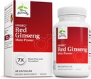 Terry Naturalmente HRG80 Red Ginseng Hombre Power - circulación sanguínea " Apoyo a la resistencia Suplemento - Suplemento dietético con Ginseng " Zinc - Suplemento herbal para el apoyo energético - 48 cápsulas