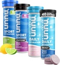 Nuun Hydration Electrolyte Tablets - Dissolvable in Water, Complete Pack TEN 5 Electrolytes Esenciales para la Hidración TEN 1g Sugar Drink Mix TEN Vegan, Non-GMO TENIDO 4 Pack (40 Total Servings)