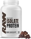 RAW Whey Isolate Protein Powder, Chocolate oscuro - 100% Grass-Fed Sports Nutrition Whey Protein Powder for Muscle Growth & Recovery - Low-Fat, Low Carb, Naturally Flavored & Sweetened - 25 Servings