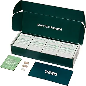 Tesis Motivación - Suplemento Nootropic Brain Support - Promueve Energía Cerebro Saludable, Focus " Beat Procrastination - Artichoke Extract, Dynamine, L-Phenylalanine " L-Theanine - 24 Servings