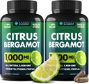 (2 PACK) Citrus Bergamot Extracto 1000mg - Citrus Bergamot Suplemento para Salud Circulatoria, Inmunidad y Envejecimiento Agradecido - 2x la potencia de Citrus Bergamot 500mg - 240 Vegan Citrus Bergamot Capsules