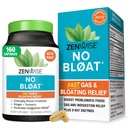 Zenwise Health No Bloat Digestive Enzymes for Gut Health, Gas & Bloating Relief - Multi Enzymes Digestion Supplement with Probiotics, Ginger, Turmeric Dandelion & Lactase - Men & Women - 160 Count